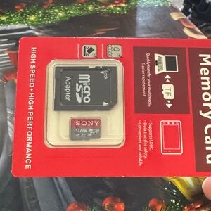 Sony Red and Black Micro SD Card with Adapter